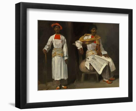 Two Studies of an Indian from Calcutta, C. 1823-24 (Oil on Canvas)-Ferdinand Victor Eugene Delacroix-Framed Giclee Print