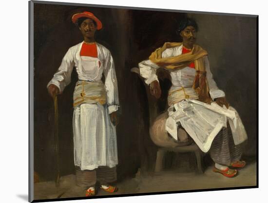 Two Studies of an Indian from Calcutta, C. 1823-24 (Oil on Canvas)-Ferdinand Victor Eugene Delacroix-Mounted Giclee Print