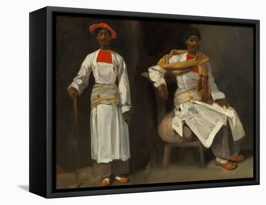 Two Studies of an Indian from Calcutta, C. 1823-24 (Oil on Canvas)-Ferdinand Victor Eugene Delacroix-Framed Premier Image Canvas