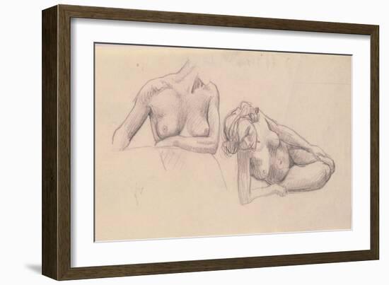 Two Studies of Female Nudes-Félix Vallotton-Framed Giclee Print