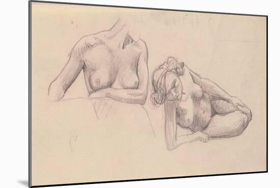 Two Studies of Female Nudes-Félix Vallotton-Mounted Giclee Print