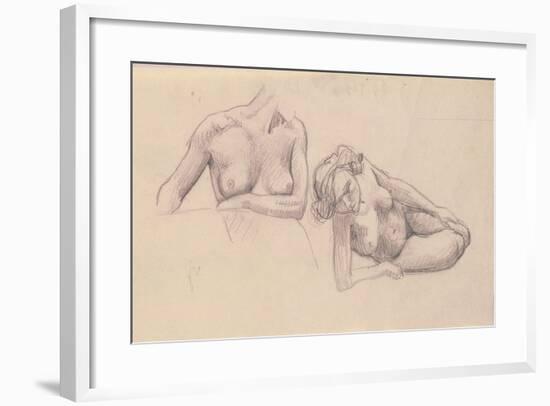 Two Studies of Female Nudes-Félix Vallotton-Framed Giclee Print