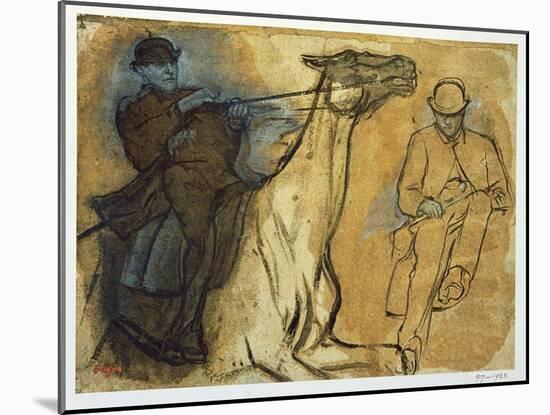 Two Studies of Riders-Edgar Degas-Mounted Giclee Print