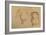 Two Studies of Seated Nude-Gustav Klimt-Framed Giclee Print