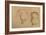 Two Studies of Seated Nude-Gustav Klimt-Framed Giclee Print