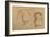 Two Studies of Seated Nude-Gustav Klimt-Framed Giclee Print