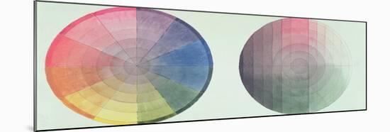 Two Studies of the Cross Section and Longitudinal Section of a Colour Globe, 1809-Philipp Otto Runge-Mounted Giclee Print