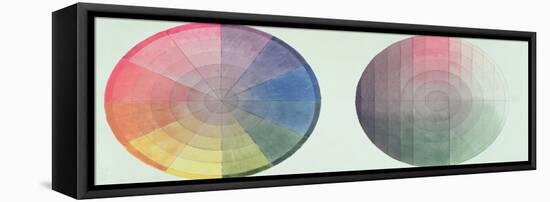 Two Studies of the Cross Section and Longitudinal Section of a Colour Globe, 1809-Philipp Otto Runge-Framed Premier Image Canvas