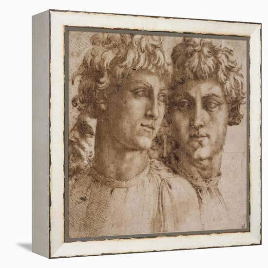 Two Studies of the Head of a Youth, C.1550-Baccio Bandinelli-Framed Premier Image Canvas