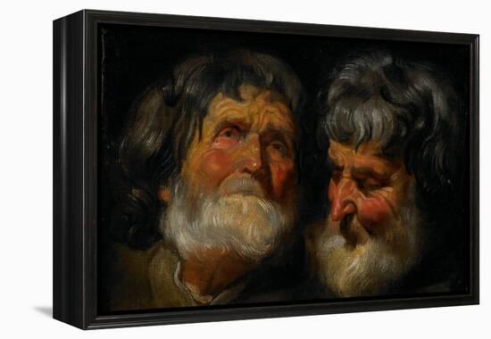 Two Studies of the Head of an Old Man, C.1630-Jacob Jordaens-Framed Premier Image Canvas