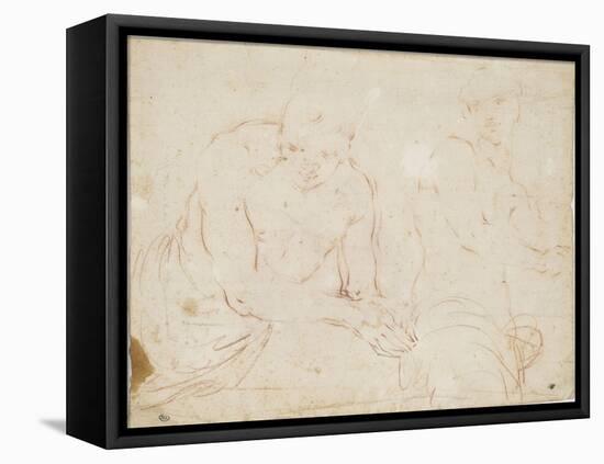 Two Studies of Young Man from the Waist Clasped Hands-Alessandro Gherardini-Framed Premier Image Canvas