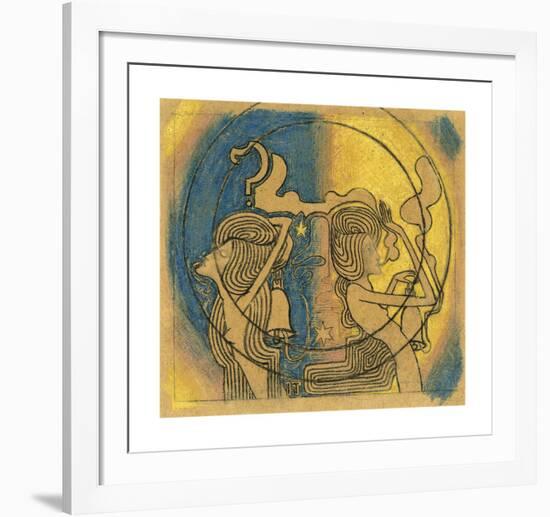 Two Stylized Female Figures with Clock in Hand-Jan Toorop-Framed Premium Giclee Print