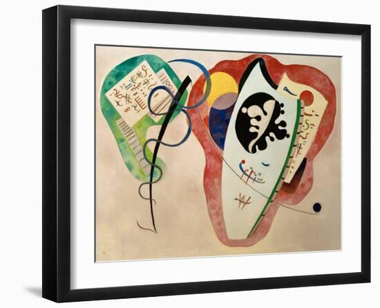 Two Surroundings, 1934-Wassily Kandinsky-Framed Giclee Print