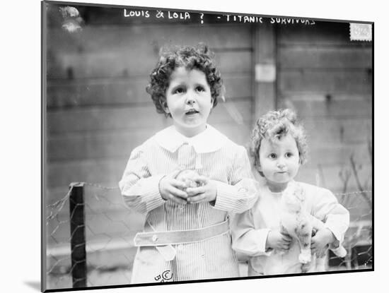 Two Survivors from the Titanic-Unknown Unknown-Mounted Photographic Print