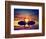 Two Swans Making a Heart Shape at Sunset. Valentine's Day Romantic Concept-Michal Bednarek-Framed Photographic Print