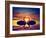 Two Swans Making a Heart Shape at Sunset. Valentine's Day Romantic Concept-Michal Bednarek-Framed Photographic Print