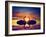 Two Swans Making a Heart Shape at Sunset. Valentine's Day Romantic Concept-Michal Bednarek-Framed Photographic Print