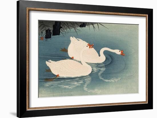 Two Swimming Geese-Koson Ohara-Framed Giclee Print