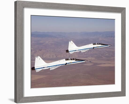 Two T-38A Mission Support Aircraft Fly in Tight Formation-Stocktrek Images-Framed Photographic Print