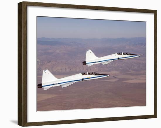 Two T-38A Mission Support Aircraft Fly in Tight Formation-Stocktrek Images-Framed Photographic Print