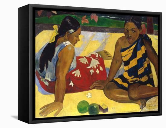 Two Tahiti Women-Paul Gauguin-Framed Premier Image Canvas