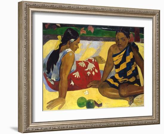 Two Tahiti Women-Paul Gauguin-Framed Giclee Print