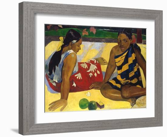 Two Tahiti Women-Paul Gauguin-Framed Giclee Print