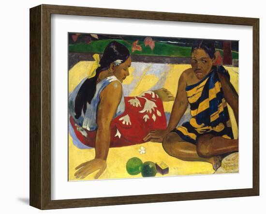 Two Tahiti Women-Paul Gauguin-Framed Giclee Print