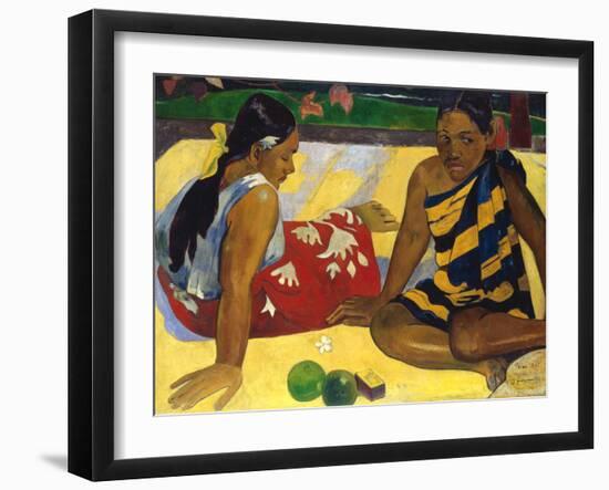 Two Tahiti Women-Paul Gauguin-Framed Giclee Print