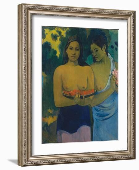 Two Tahitian Women, 1899-Paul Gauguin-Framed Giclee Print