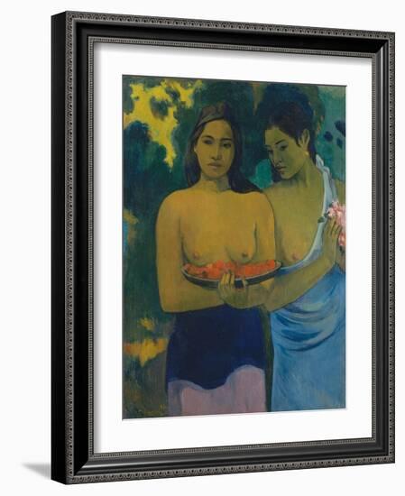 Two Tahitian Women, 1899-Paul Gauguin-Framed Giclee Print