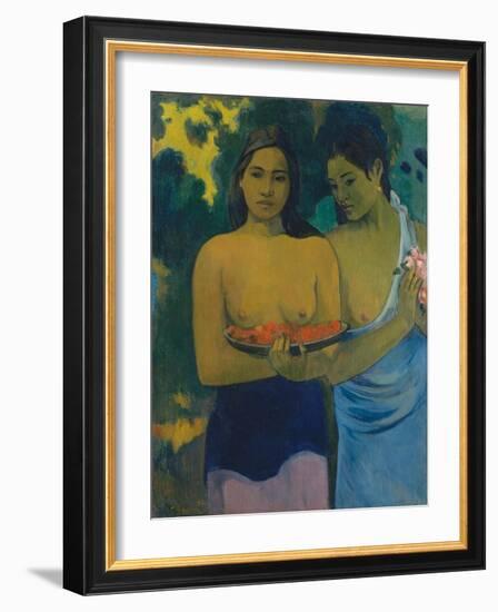 Two Tahitian Women, 1899-Paul Gauguin-Framed Giclee Print