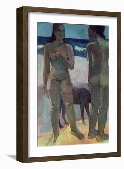 Two Tahitian Women on the Beach, 1891-Paul Gauguin-Framed Giclee Print