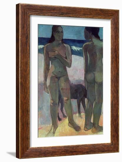 Two Tahitian Women on the Beach, 1891-Paul Gauguin-Framed Giclee Print