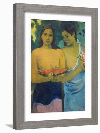 Two Tahitian Women-Paul Gauguin-Framed Art Print