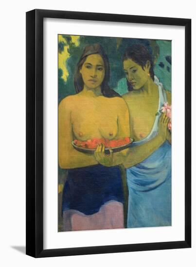 Two Tahitian Women-Paul Gauguin-Framed Art Print