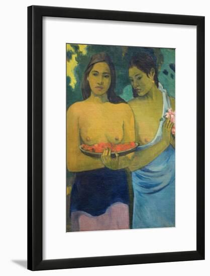 Two Tahitian Women-Paul Gauguin-Framed Art Print