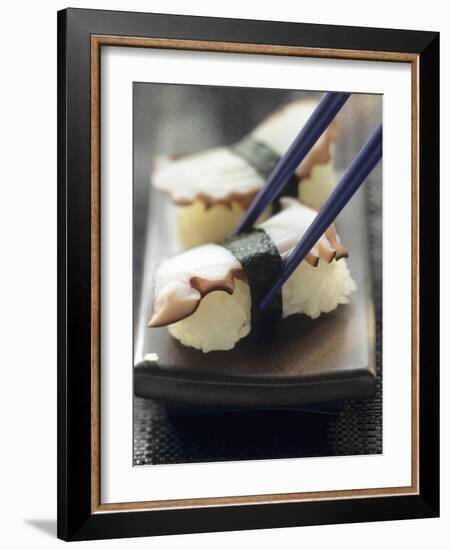 Two Tako Nigiri Sushi-null-Framed Photographic Print