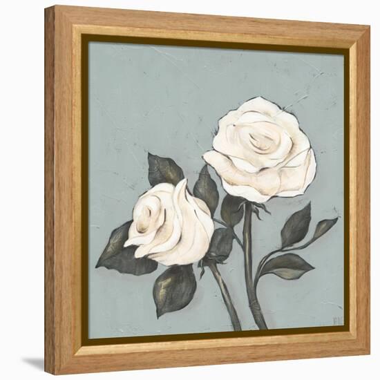 Two Tan Roses-Jade Reynolds-Framed Stretched Canvas