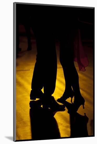 Two Tango Dancers - Backlit-null-Mounted Art Print