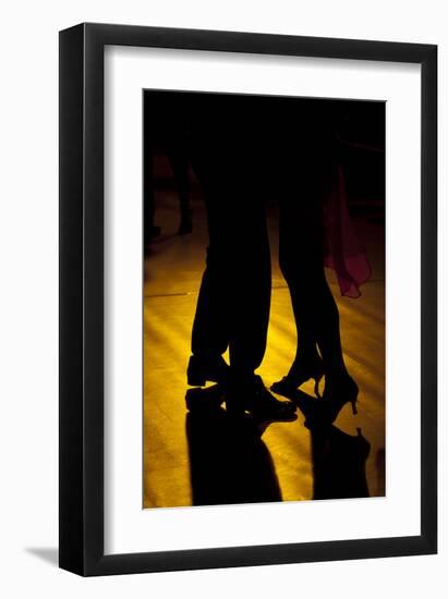 Two Tango Dancers - Backlit-null-Framed Art Print