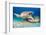 two tawny nurse sharks on seabed at dusk, maldives-alex mustard-Framed Photographic Print