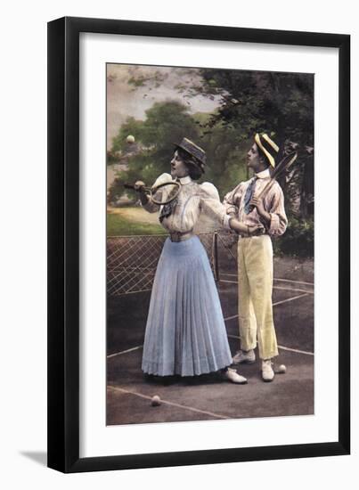 Two Tennis Players-null-Framed Art Print