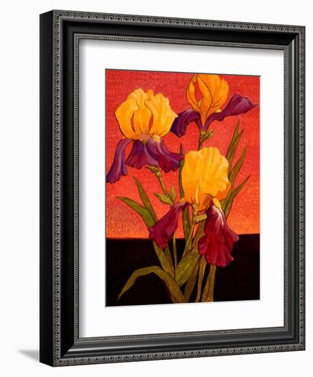 Two Toned Irises-John Newcomb-Framed Giclee Print