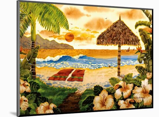 Two Towels - Beach Ocean View - Hawaii - Hawaiian Islands-Robin Wethe Altman-Mounted Art Print