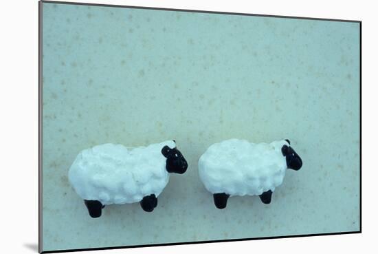 Two Toy Sheep-Den Reader-Mounted Photographic Print