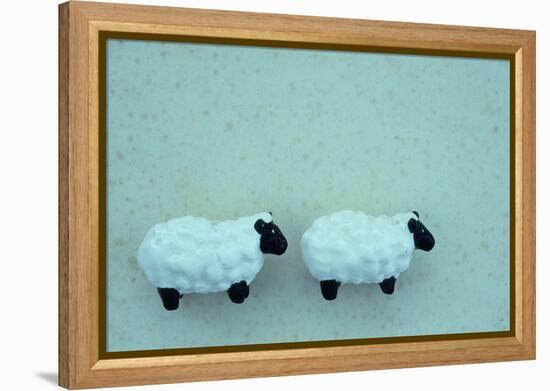 Two Toy Sheep-Den Reader-Framed Premier Image Canvas