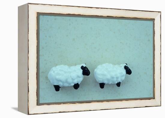 Two Toy Sheep-Den Reader-Framed Premier Image Canvas