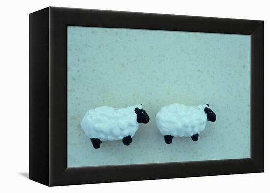 Two Toy Sheep-Den Reader-Framed Premier Image Canvas