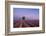 Two trees at the end of a lavender field at dusk, Plateau de Valensole, Provence, France-Francesco Fanti-Framed Photographic Print